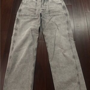 Topshop Light Gray Denim Pants